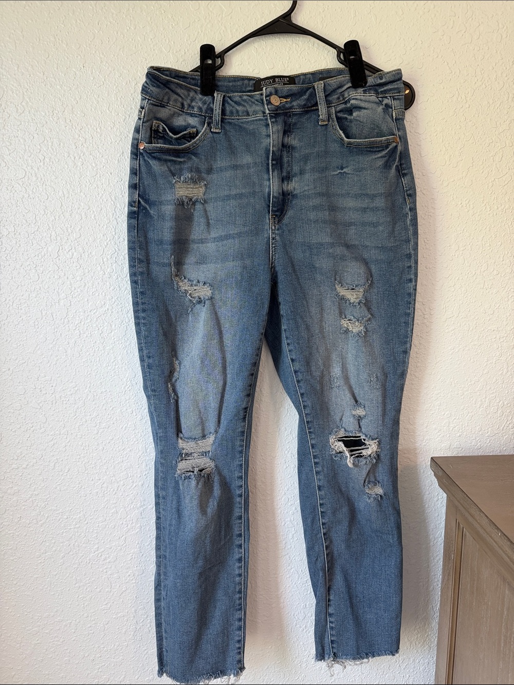 Judy Blue Women's Light Blue Distressed Skinny Jeans